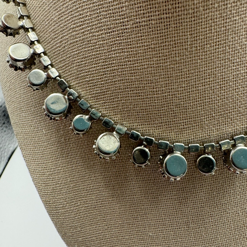 657-Vintage Weiss Borealis Rhinestone Necklace - Picture 13 of 14